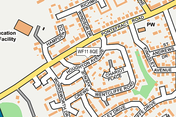 WF11 8QE map - OS OpenMap – Local (Ordnance Survey)