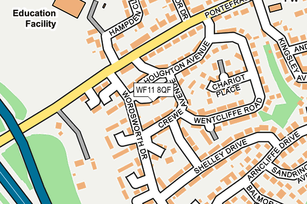 WF11 8QF map - OS OpenMap – Local (Ordnance Survey)