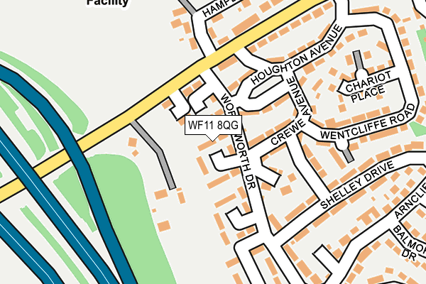 WF11 8QG map - OS OpenMap – Local (Ordnance Survey)