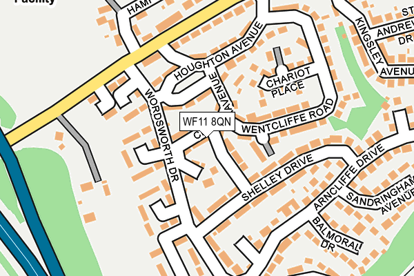 WF11 8QN map - OS OpenMap – Local (Ordnance Survey)