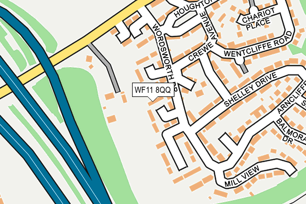 WF11 8QQ map - OS OpenMap – Local (Ordnance Survey)