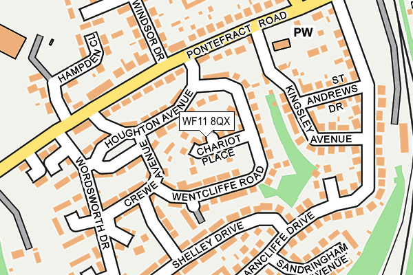 WF11 8QX map - OS OpenMap – Local (Ordnance Survey)