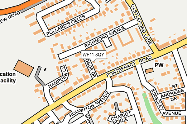 WF11 8QY map - OS OpenMap – Local (Ordnance Survey)