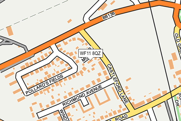 WF11 8QZ map - OS OpenMap – Local (Ordnance Survey)