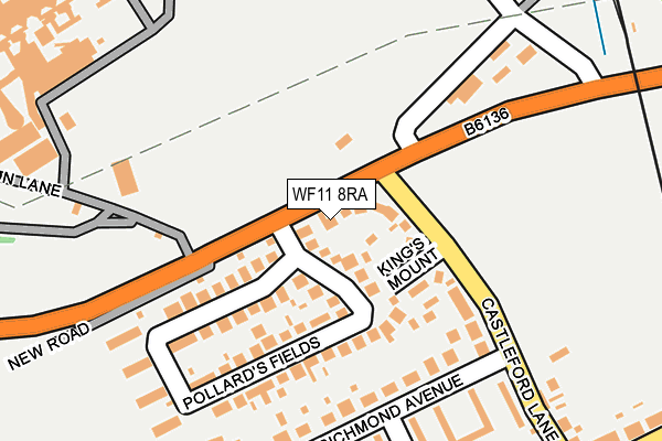 WF11 8RA map - OS OpenMap – Local (Ordnance Survey)