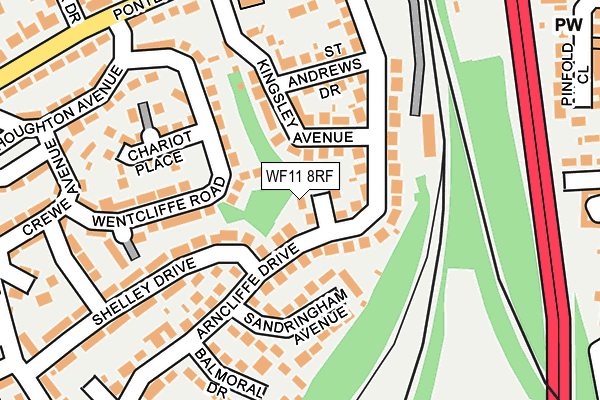 WF11 8RF map - OS OpenMap – Local (Ordnance Survey)