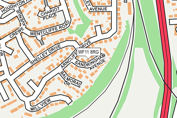 WF11 8RG map - OS OpenMap – Local (Ordnance Survey)