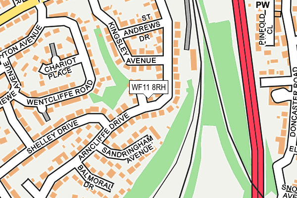 WF11 8RH map - OS OpenMap – Local (Ordnance Survey)