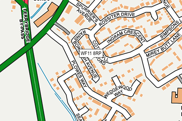 WF11 8RP map - OS OpenMap – Local (Ordnance Survey)