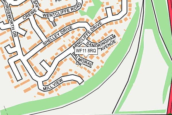 WF11 8RQ map - OS OpenMap – Local (Ordnance Survey)