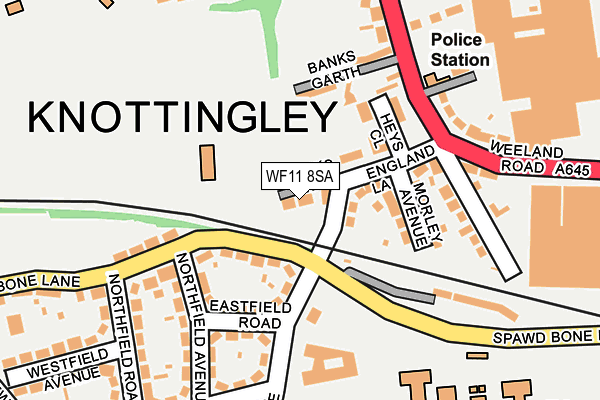 WF11 8SA map - OS OpenMap – Local (Ordnance Survey)