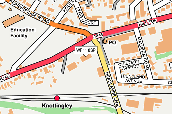 WF11 8SP map - OS OpenMap – Local (Ordnance Survey)