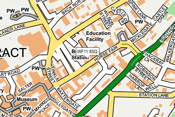 WF11 8SQ map - OS OpenMap – Local (Ordnance Survey)