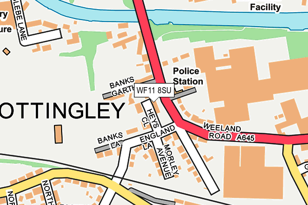 WF11 8SU map - OS OpenMap – Local (Ordnance Survey)