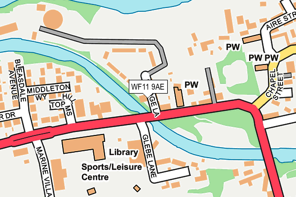 WF11 9AE map - OS OpenMap – Local (Ordnance Survey)