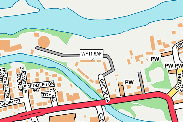 WF11 9AF map - OS OpenMap – Local (Ordnance Survey)