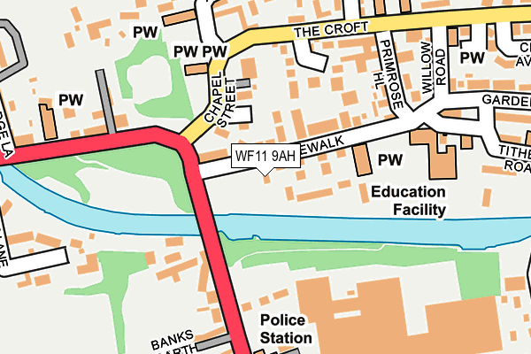 WF11 9AH map - OS OpenMap – Local (Ordnance Survey)