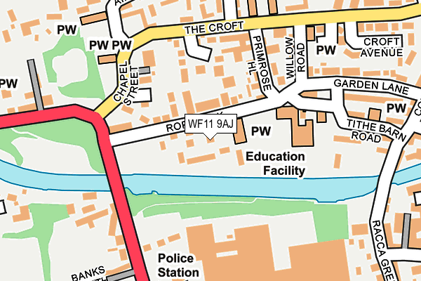 WF11 9AJ map - OS OpenMap – Local (Ordnance Survey)