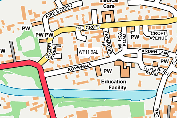 WF11 9AL map - OS OpenMap – Local (Ordnance Survey)