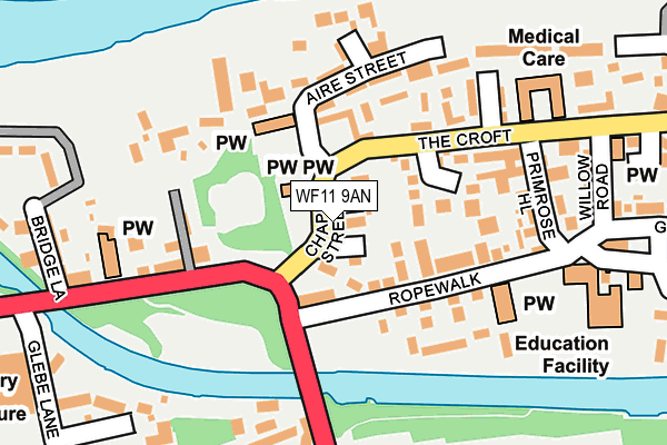 WF11 9AN map - OS OpenMap – Local (Ordnance Survey)