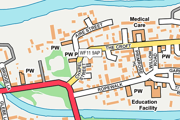 WF11 9AP map - OS OpenMap – Local (Ordnance Survey)