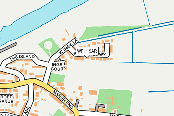 WF11 9AR map - OS OpenMap – Local (Ordnance Survey)