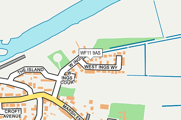 WF11 9AS map - OS OpenMap – Local (Ordnance Survey)