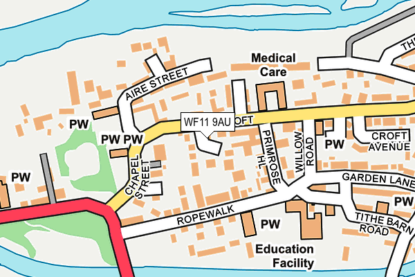 WF11 9AU map - OS OpenMap – Local (Ordnance Survey)