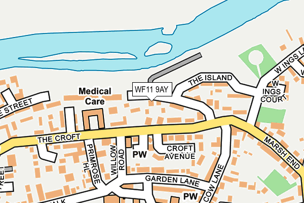 WF11 9AY map - OS OpenMap – Local (Ordnance Survey)