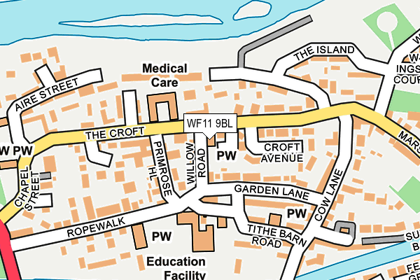WF11 9BL map - OS OpenMap – Local (Ordnance Survey)
