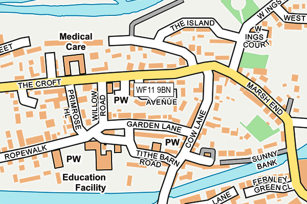 WF11 9BN map - OS OpenMap – Local (Ordnance Survey)