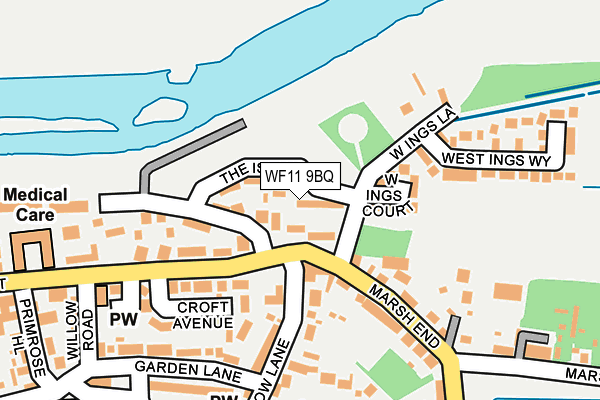 WF11 9BQ map - OS OpenMap – Local (Ordnance Survey)