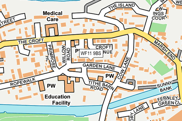 WF11 9BS map - OS OpenMap – Local (Ordnance Survey)