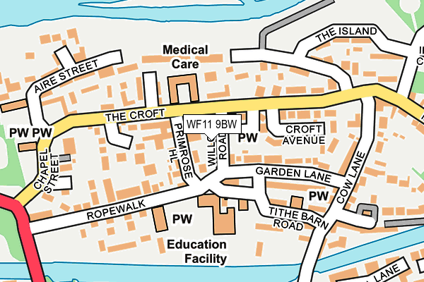 WF11 9BW map - OS OpenMap – Local (Ordnance Survey)