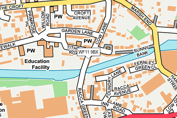 WF11 9BX map - OS OpenMap – Local (Ordnance Survey)