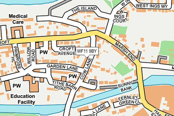 WF11 9BY map - OS OpenMap – Local (Ordnance Survey)