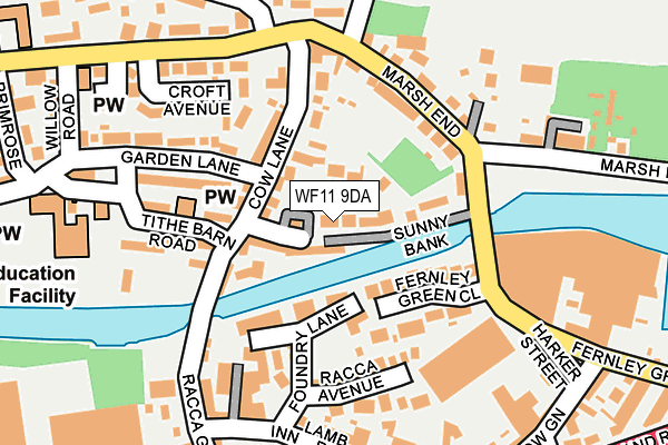 WF11 9DA map - OS OpenMap – Local (Ordnance Survey)