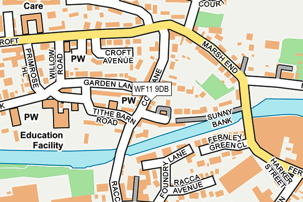 WF11 9DB map - OS OpenMap – Local (Ordnance Survey)