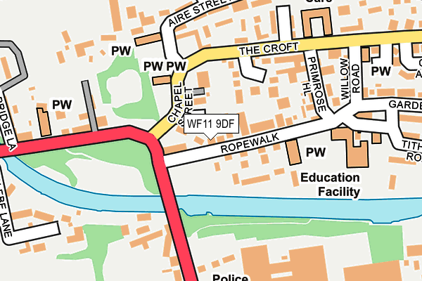 WF11 9DF map - OS OpenMap – Local (Ordnance Survey)
