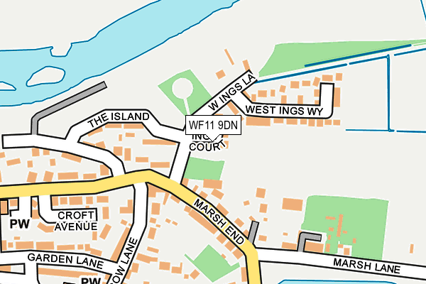 WF11 9DN map - OS OpenMap – Local (Ordnance Survey)