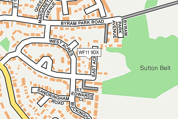 WF11 9DX map - OS OpenMap – Local (Ordnance Survey)