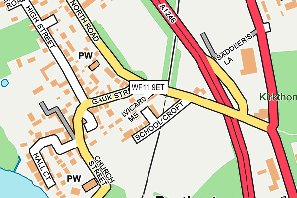 WF11 9ET map - OS OpenMap – Local (Ordnance Survey)