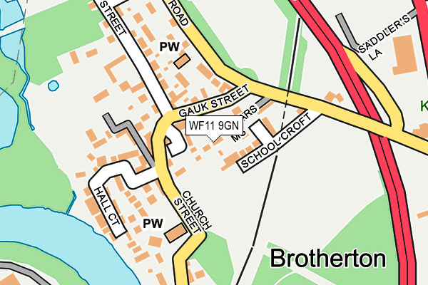 WF11 9GN map - OS OpenMap – Local (Ordnance Survey)