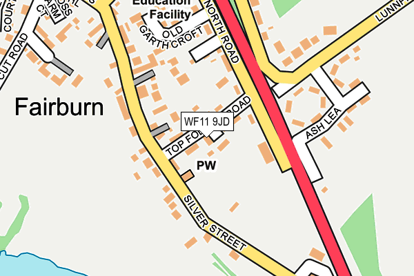 WF11 9JD map - OS OpenMap – Local (Ordnance Survey)