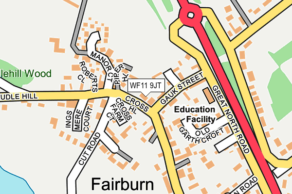 WF11 9JT map - OS OpenMap – Local (Ordnance Survey)