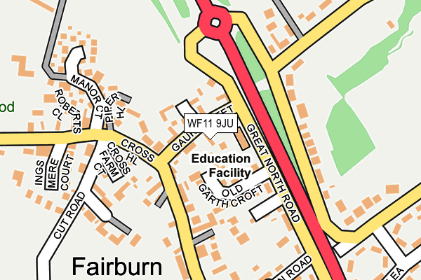 WF11 9JU map - OS OpenMap – Local (Ordnance Survey)