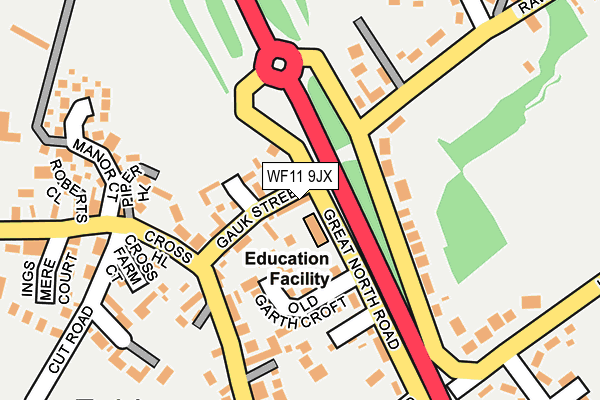 WF11 9JX map - OS OpenMap – Local (Ordnance Survey)