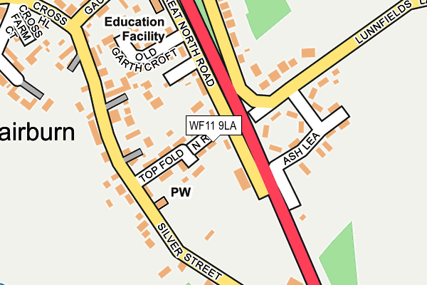 WF11 9LA map - OS OpenMap – Local (Ordnance Survey)