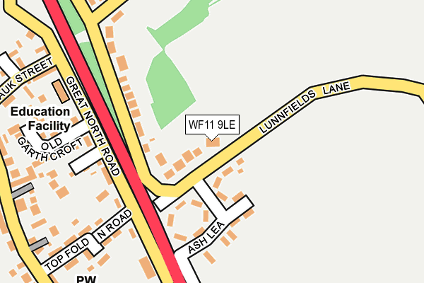 WF11 9LE map - OS OpenMap – Local (Ordnance Survey)