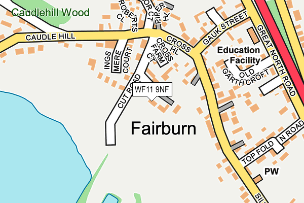 WF11 9NF map - OS OpenMap – Local (Ordnance Survey)